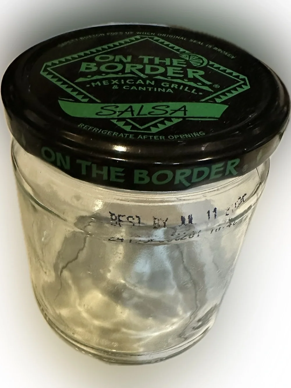 15 OZ WIDE MOUTH GLASS JARS TOSTITOS SALSA ON BORDER LEFTOVER SOUR DOUGH STARTER